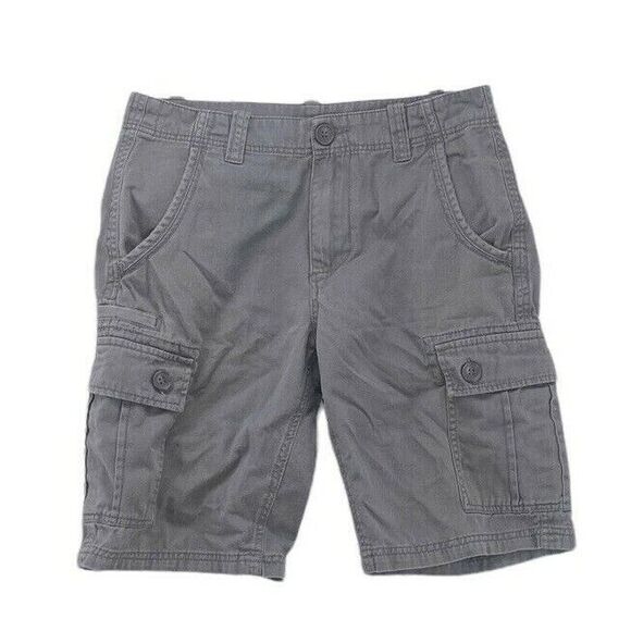 1688 Revolution Shorts Mens Size 30 Flat Front 100% Cotton Grey Casual Cargo - Picture 1 of 6